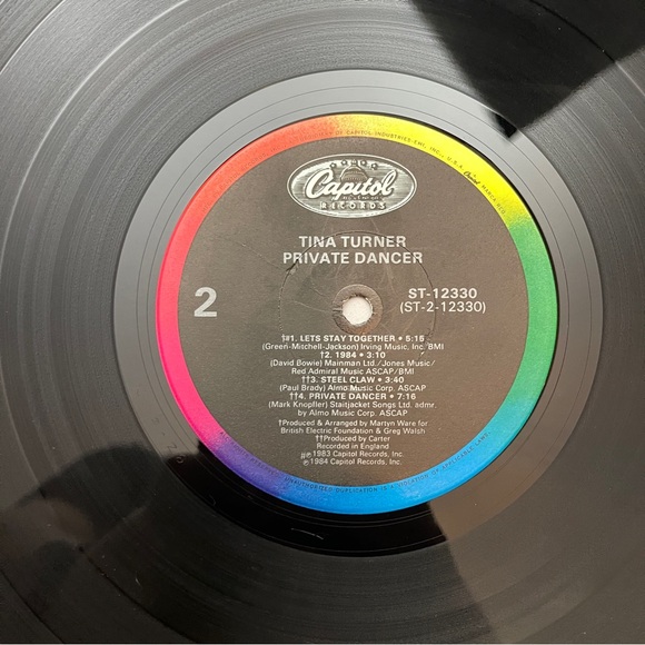 Tina Turner ‎– Private Dancer  LP 1984 Capitol Records ‎– ST-12330 - Picture 6 of 10
